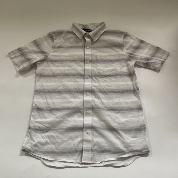 Travis Mathew Shirt Mens Small Striped Button Down Preppy Golf Short Sleeve - Picture 1 of 7